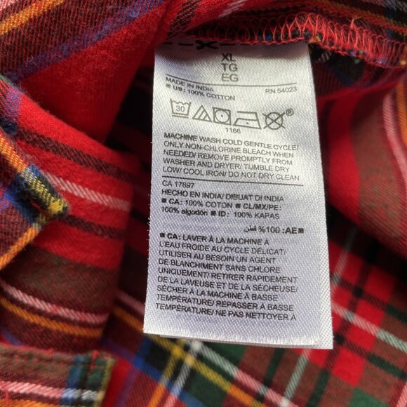 Old Navy Women's Plaid Flannel Shirt Size XL Red Button Up Swifty Preppy Cozy - Picture 5 of 7